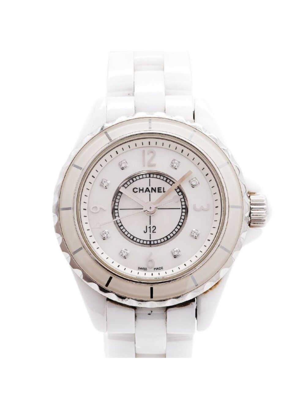 Chanel Diamond White Dial Watch